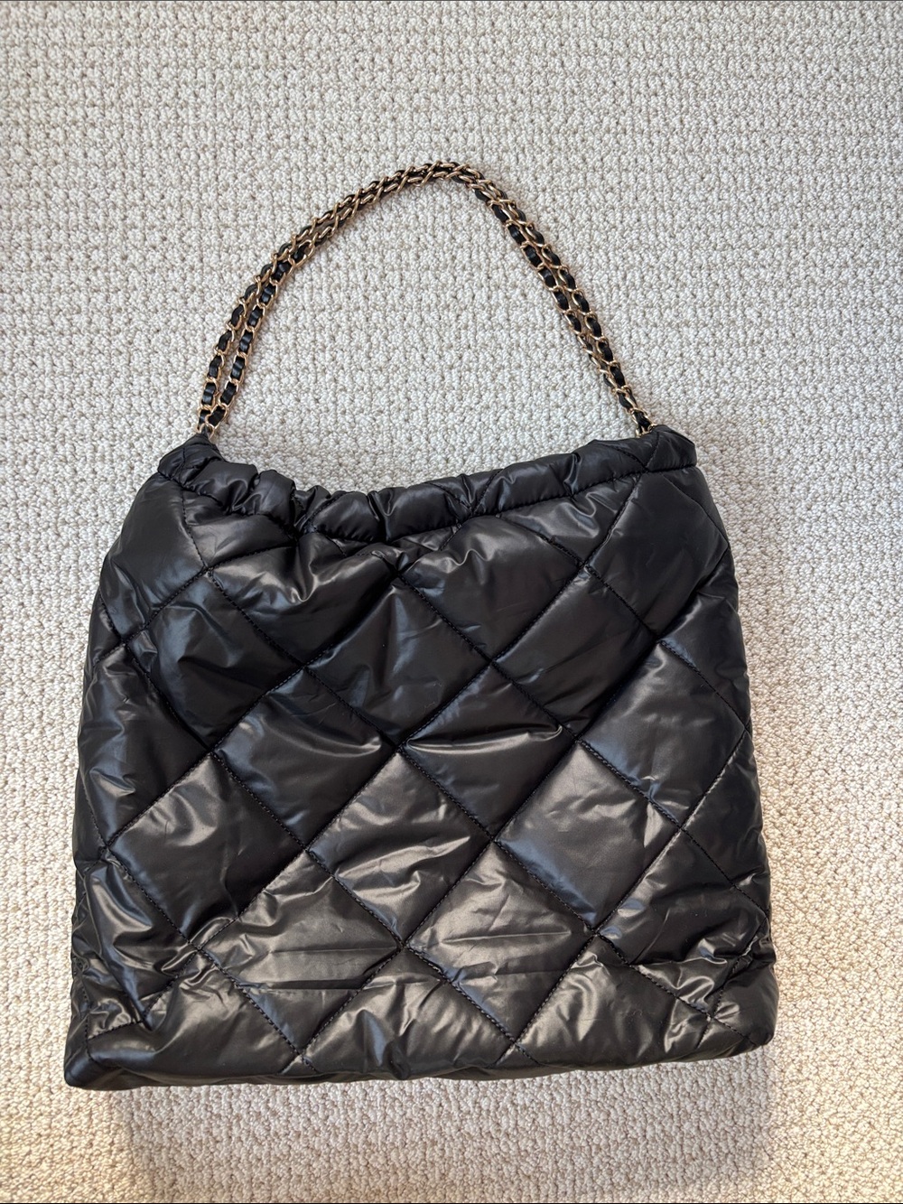 Black quilted purse